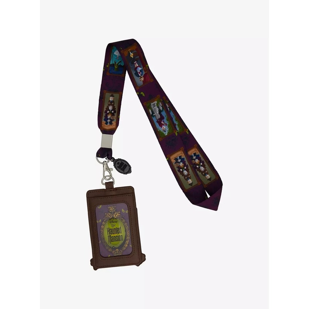 Loungefly Disney Haunted Mansion Stretching Room Portraits Lanyard & Cardholder - Picture 2 of 2